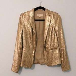 gold sequin blazer